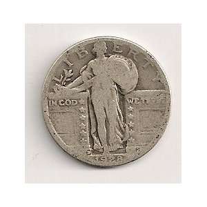  1928 D Standing Liberty Quarter in 2x2 coin holder #114 