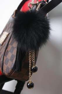 NEW genuine mink keychains real fox rabbit fur keyring  