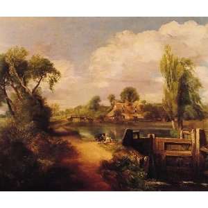   name Landscape with Boys Fishing, By Constable John 