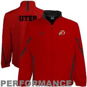 Under Armour Utah Utes Red 2011 Sideline Full Zip Performance Jacket 