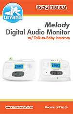 Levana Melody Digital Baby Monitor with Talk To Baby Intercom and 