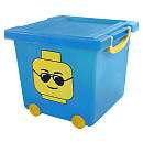 LEGO Toy Stacks Basket with Lid   Blue