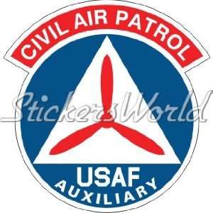 CAP Civil Air Patrol USAF Auxiliary Badge USA 4(100mm) Vinyl Bumper 