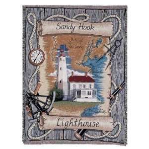  Sandy Hook New Jersey Lighthouse Tapestry Throw Blanket 50 