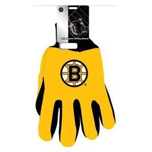  Boston Bruins Two Tone Gloves Heavyweight Cotton Twill 