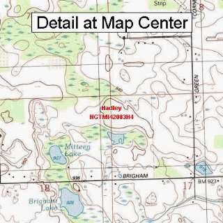 USGS Topographic Quadrangle Map   Hadley, Michigan (Folded/Waterproof 