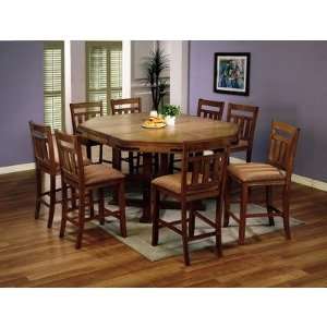  Impact 9 Piece Counter Height Dining Set in Oak