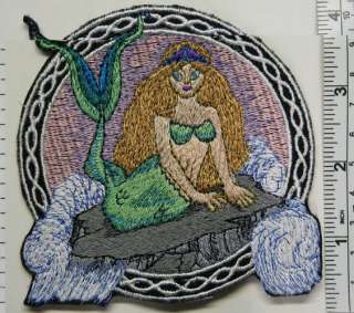 MERMAID Sew On PATCH Embroidered OOAK 101  