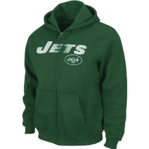  NFL New York Jets Mens Throwback III Full Zip Hooded 