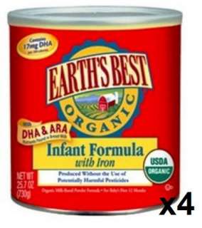 Earths Best Organic Infant Formula with Iron DHA ARA Canister  