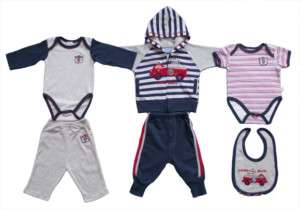 Lot 6 Sets Cute Cotton Baby /Toddler/Child/Boys Clothes Shirt Romper 