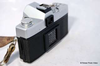 Minolta SRTMC II 35mm film SLR camera body SRT MC II with Hippy strap 