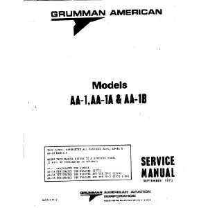  Grumman American AA 1 Aircraft Service Manual Grumman 