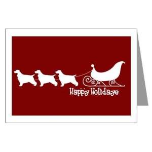English Cocker Sleigh Greeting Cards Package of Pets Greeting Cards Pk 