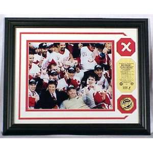 2002 Stanley Cup Finals Game Used Net Photo Mint  Sports 