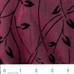  58 Wide Flocked Shimmer Vines Amethyst Fabric By The 