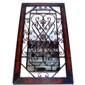  Wrought Iron Wall Mirror Scroll Frame Hanging Plaque 