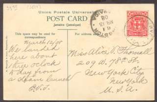 Jamaica Postcard Port Antonio To USA 1908 Excellent  L@@K  