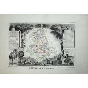   1845 Atlas National France Maps De La Vienne Limoges