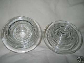set of 2 Fostoria Glass crystal VIRGINIA candlesticks ADAPTERS