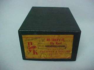   Koller Fly Reel Box Antique PK Re Treev It Vintage Fishing  