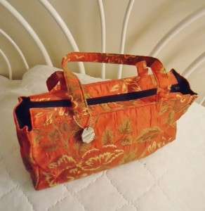 NEW Orange Tapestry Designer Satchel Hand Bag Purse ISABEL  