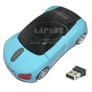 Car USB 2.4G 3D 1600dpi Optical Wireless Mouse Mice 10M  