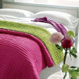 Chenevard Fuchsia & Lime Reversible Silk Quilt