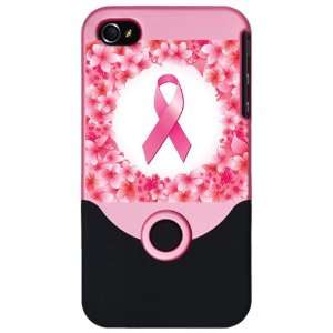   or 4S Slider Case Pink Cancer Pink Ribbon Flower 