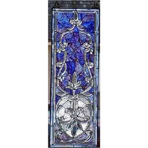  Crytals of Blue Sidelight Stained Glass Window