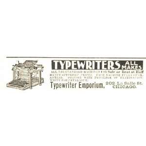 1901 Original Print Ad Typewriter Emporium Chicago   Original Print Ad 