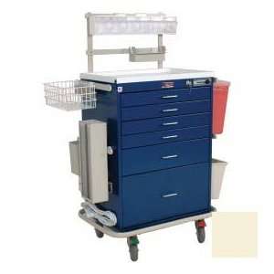  Harloff Six Drawer Anesthesia Cart Mech Combo Lock Deluxe 