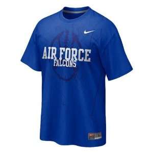  Air Force Falcons NCAA Practice T Shirt (Blue) Sports 