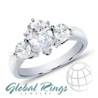 25 CT Pear Diamond 3 Stone Engagement Ring Platinum  
