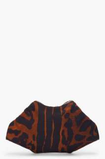 Alexander McQueen leopard print manta clutch for women  