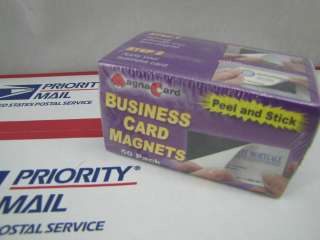 MagnaCard Business Card Magnets Peel & Stick  1 Pkg @ 50 ct.  Fast 