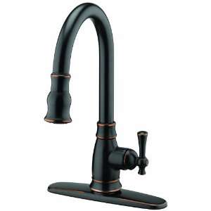    BB Varismo Single Handle Pull Down Kitchen Faucet, Brushed Bronze