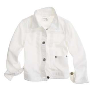 Girls white denim jacket   recess   Girls Shop By Category   J.Crew