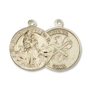  St. Joan Of Arc / Natl Guard Military Gold Filled St. Joan of Arc 