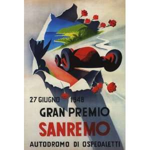  1948 CAR RACE GRAN PREMIO SANREMO GRAND PRIX VINTAGE 