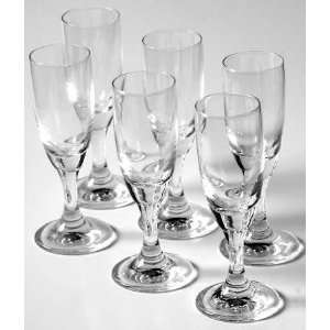 Irena Glass Factory Blue Cordial (Set of 6), Crystal Tableware  