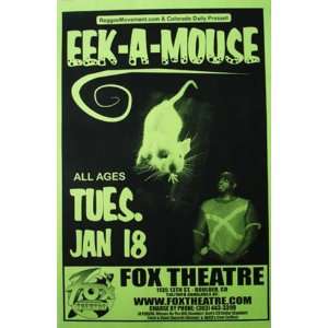  Eek A Mouse Boulder Colorado Original Reggae Gig Poster 