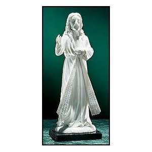    Divine Mercy Jesus White Resin Marble Statue