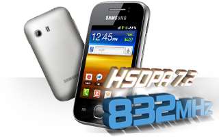   in the galaxy y strong processor faster  speeds of 7 2mbps