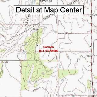 USGS Topographic Quadrangle Map   Gorman, Texas (Folded/Waterproof 