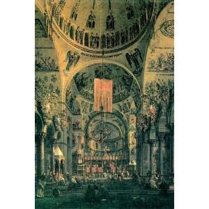  Interior of St. Marks Church, Venice 1730 12 x 18 Poster 