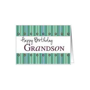 Grandson birthday stripes and studs Card