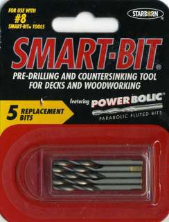 SMART BIT # 8~PRE DRILLING COUNTERSINKING TOOL FOR DECKS & WOODWORKING 