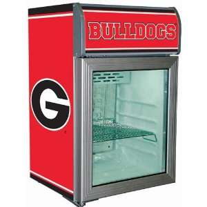  Georgia Bulldogs Glass Door Refrigerator Sports 