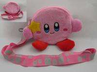 Kirby Plush Pouch Hand Bag Sling Strap Pink  